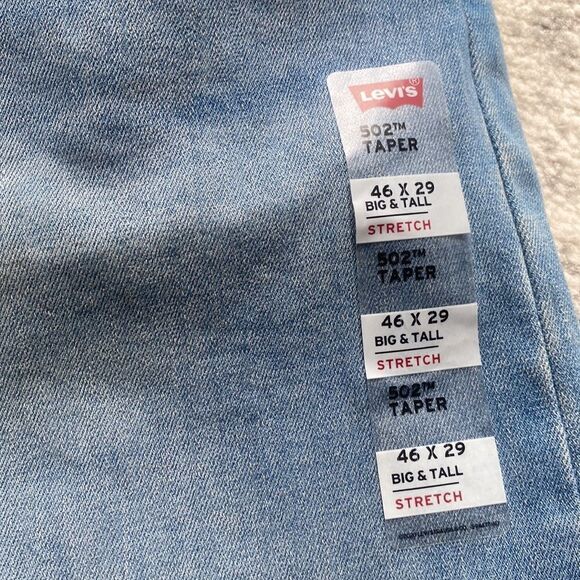NWT Levi’s 502 Taper jeans light wash size 46 by 29 regular fit - Picture 2 of 7